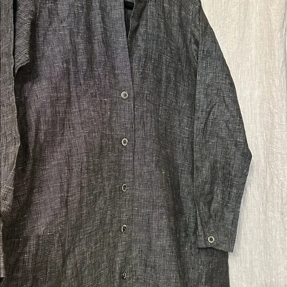 Pure Linen Handmade Coat - Picture 7 of 16